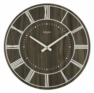 Часы настенные с римскими цифрами 35 см темно-коричневые с черным Aviere AVIERE  00-3872835 Коричневый;черный