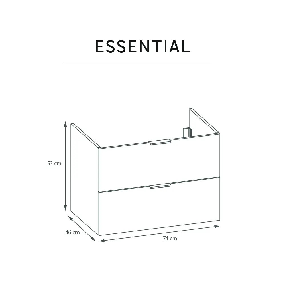 Тумба под раковину подвесная Sensea Essential 75 см цвет белый STLM-2183489 - Вид №18