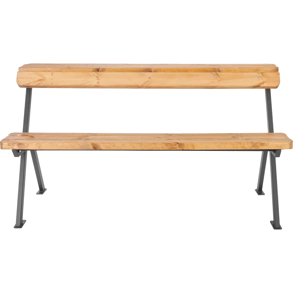 Скамейка - стол Domino 150х78,7х81 см дерево/металл коричневая/черная Santreyd STLM-2103899 - Вид №1