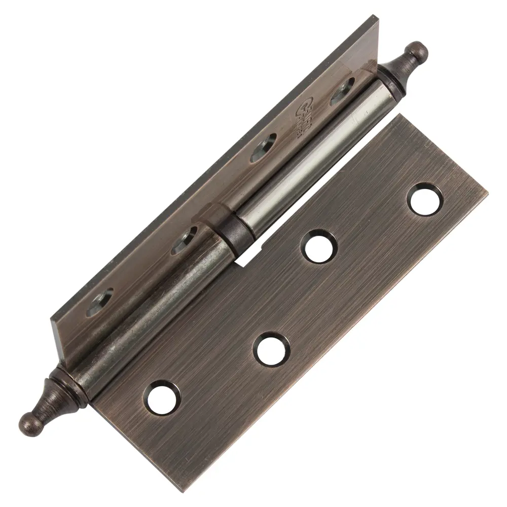 Петля стальная левая 102x75x2,5 мм Euro, медь (AC), с колпачком 12048087 STLM-2199916 Santreyd  - Вид №1
