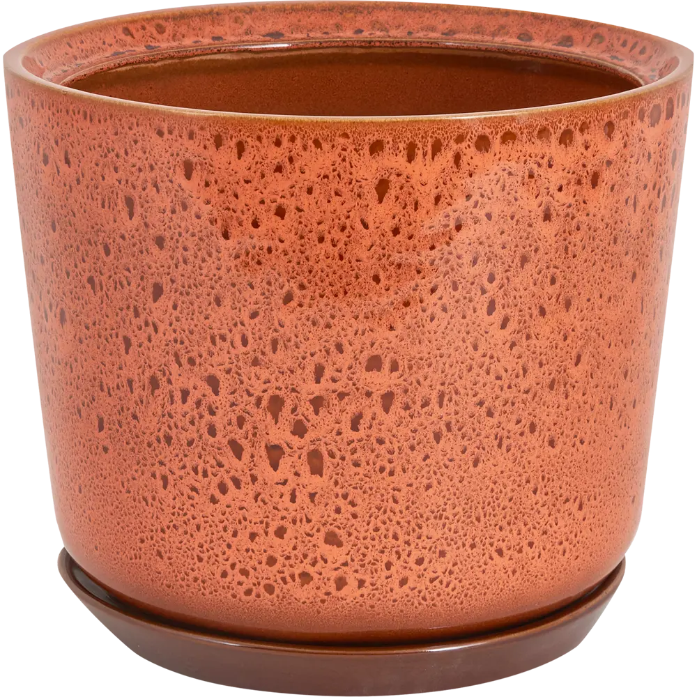 Горшок цветочный Gonchar Лира №1 Люкс ø29 h26 v11.5 л керамика оранжевый STLM-2143298