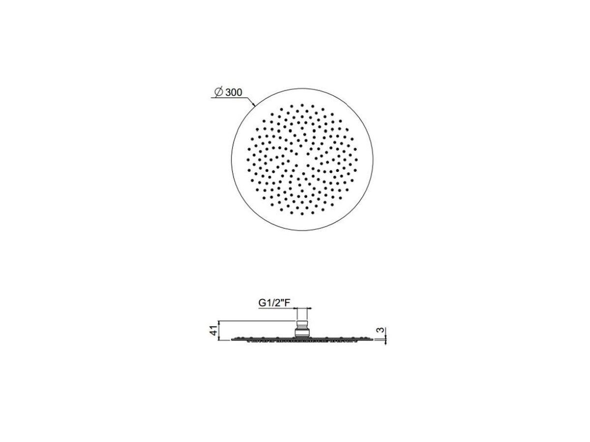 Одиночная душевая головка CARIMALI SOFFIONE MYSLIM TONDO INOX ISPEZIONABILE ARCH-00020389 - Вид №1