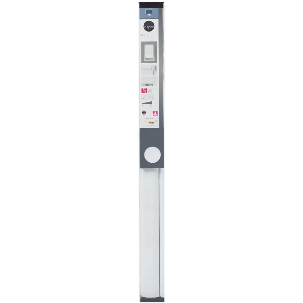 Штора рулонная блэкаут Inspire Santos 70x160 см белая White 0 STLM-2035055 - Вид №5
