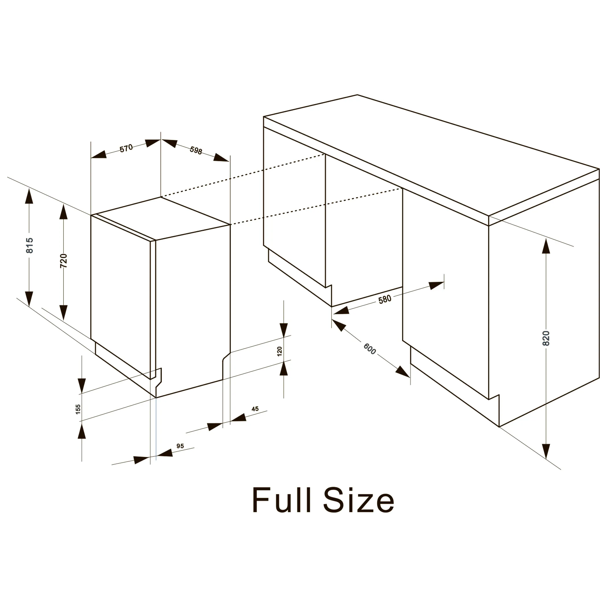 9168837 Встраиваемая посудомоечная машина Meferi MDW6063 POWER STDN-0126710 - Вид №21
