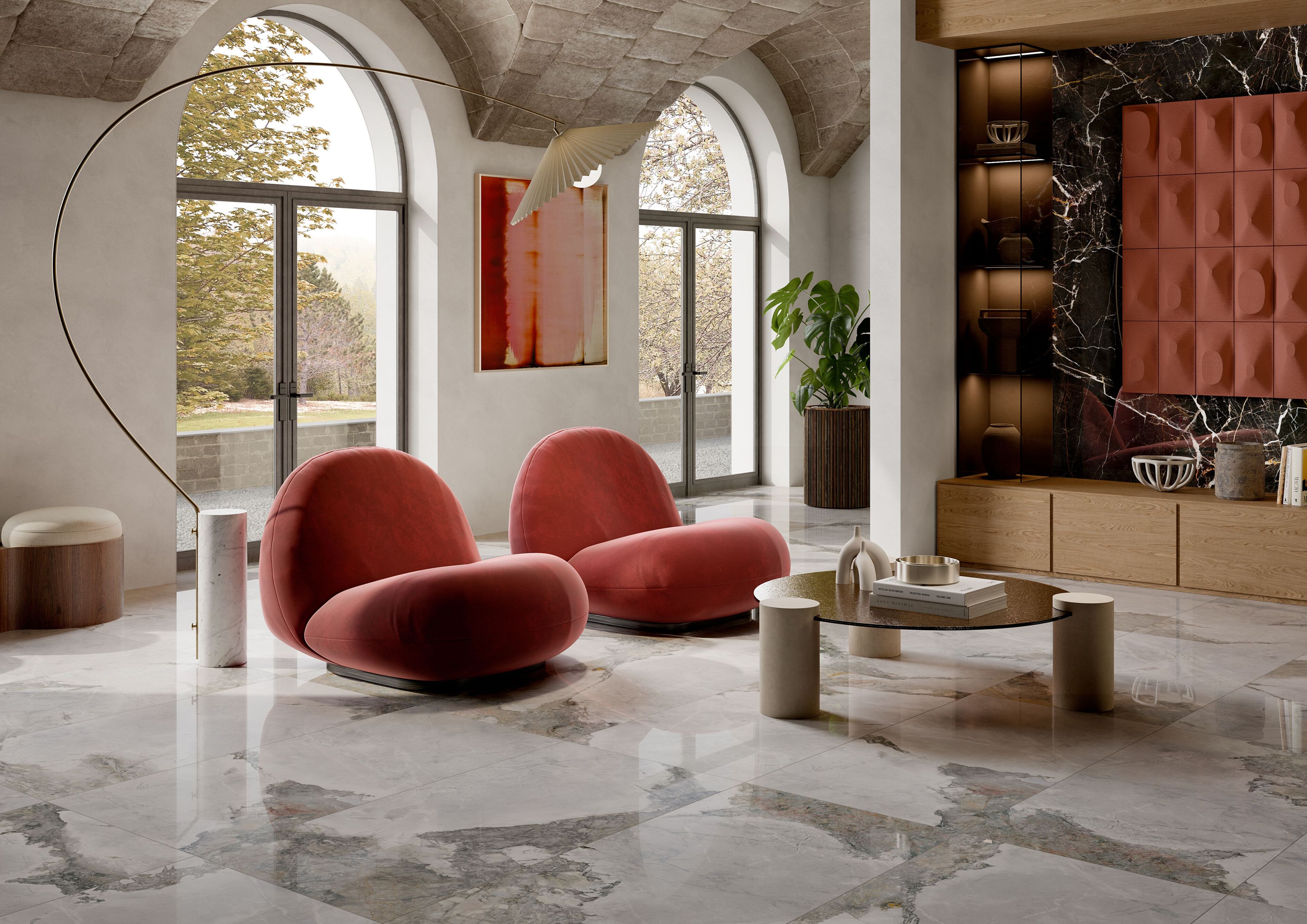 Пол / керамогранит с мраморным эффектом Ceramica Rondine INVISIBLE ARCH-00106333 - Вид №4