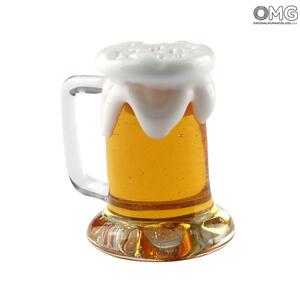 3088 ORIGINALMURANOGLASS Пресс-папье Пинта пива - Original Murano Glass OMG 3 см