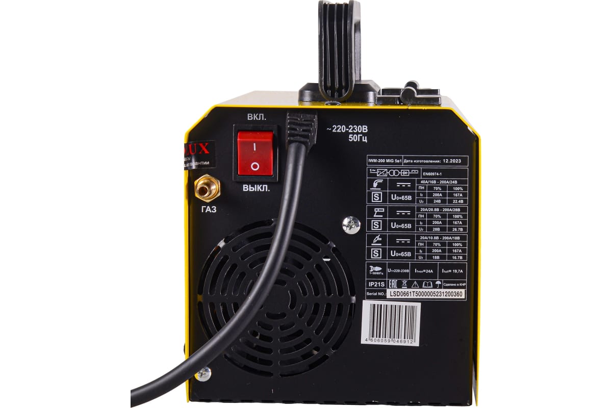 Сварочный аппарат Eurolux 65/180 9100604 STDN-0063630 - Вид №3