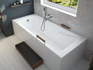 Акриловая угловая прямоугольная ванна