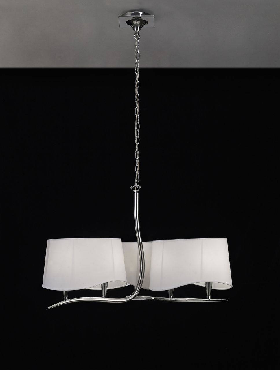 Подвесная люстра Mantra Ninette Chrome 1900 MANTRA ДИЗАЙНЕРСКИЕ, NINETTE CHROME 055975 Белый  - Вид №1