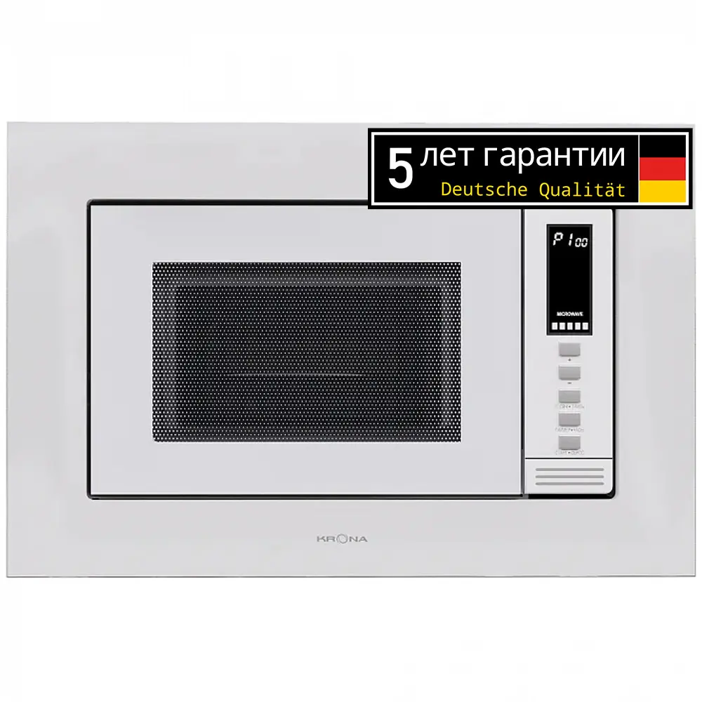 91132956 Встраиваемая микроволновая печь Krona Laune 60 Wh Dots K 20 л 59.5x39x31.9 см цвет белый STLM-0495376