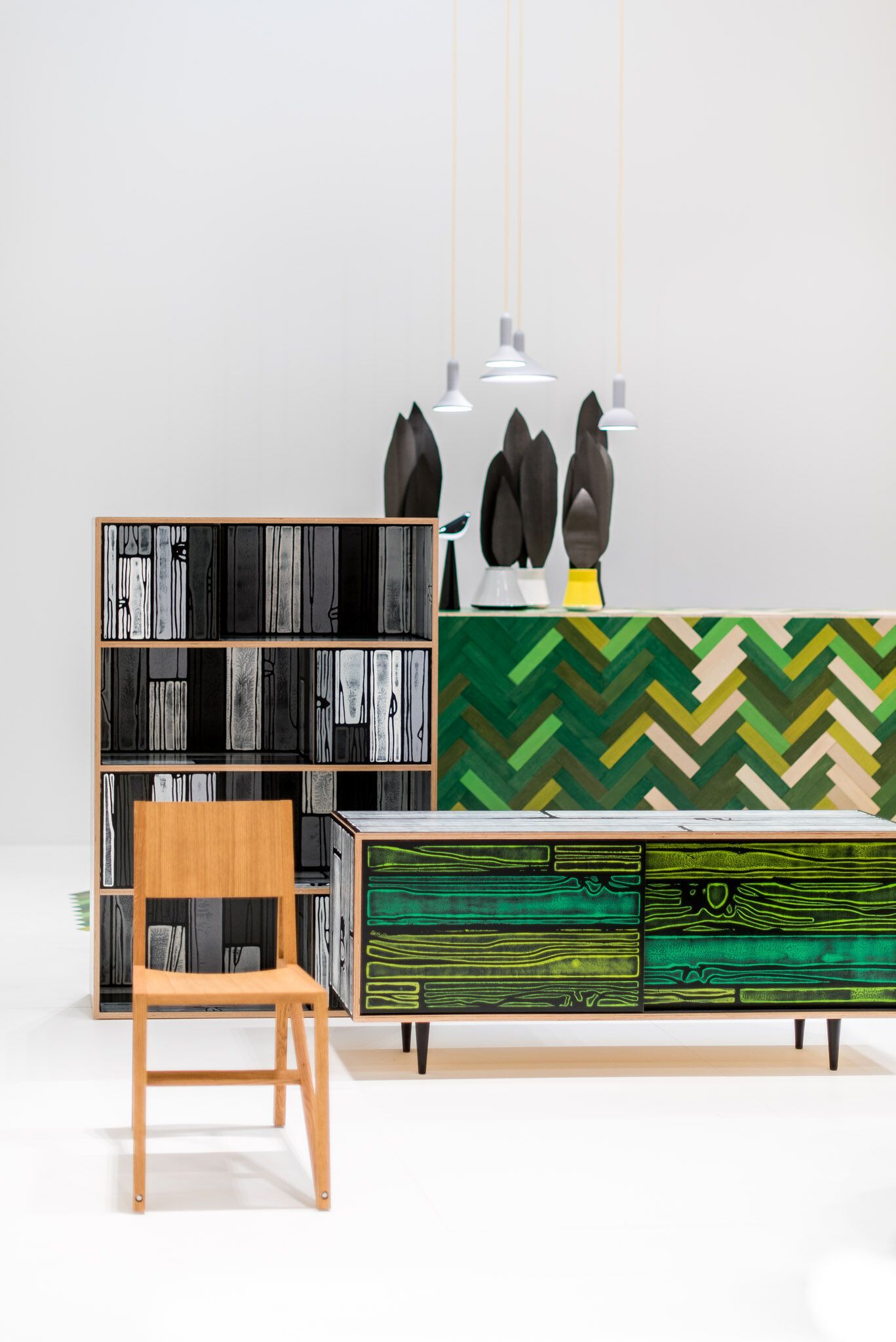 Низкая фанера ТВ шкаф с раздвижными дверями Established&Sons Wrongwoods ARCH-00139945 - Вид №5