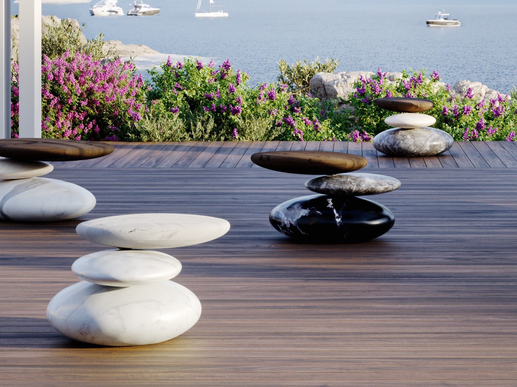 Сиденье из мрамора и лиственницы Kreoo Keir ARCH-00093970 - Вид №1