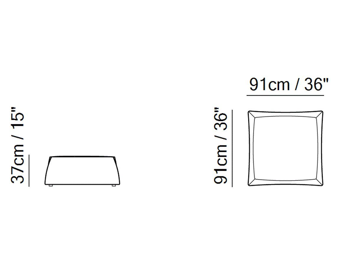 Квадратный пуф Natuzzi Italia бис ARCH-00124496 - Вид №2