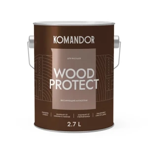 Антисептик лессирующий Komandor Wood Protect 2.7 л