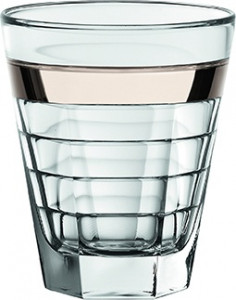 10626893 Vidivi Набор из 6 стаканов для воды 280мл "Багетт" (платиновый кант) Стекло