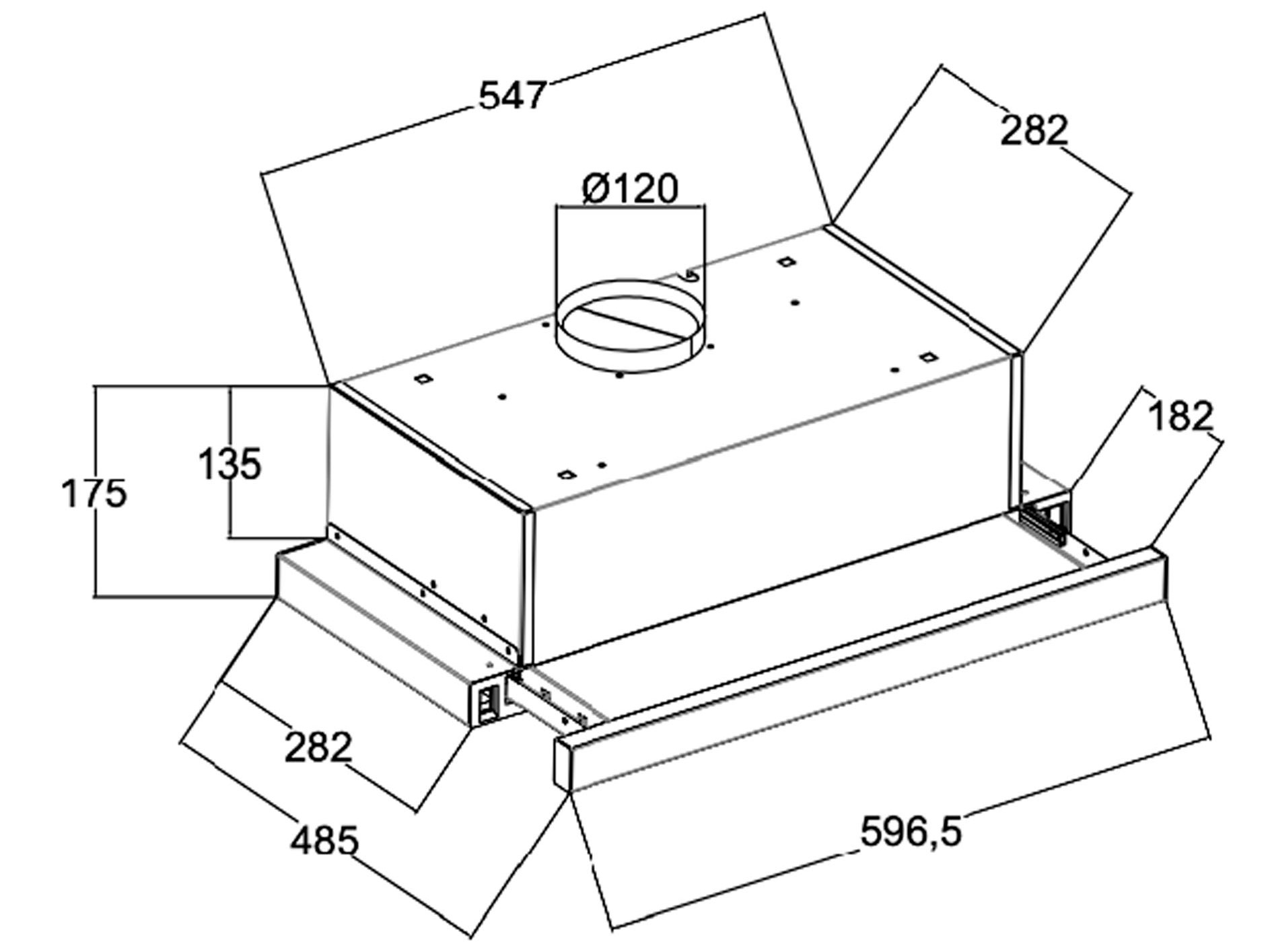 9975936 Вытяжка телескопическая Monsher LAUTREC 60 Acier серебристый/серебристый STDN-0055002 - Вид №10