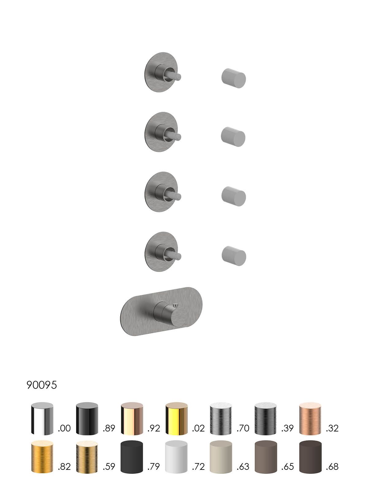 Термостатический смеситель для душа с 5 отверстиями Rubinetterie Frattini отдельная эстетика ARCH-00007079 - Вид №6