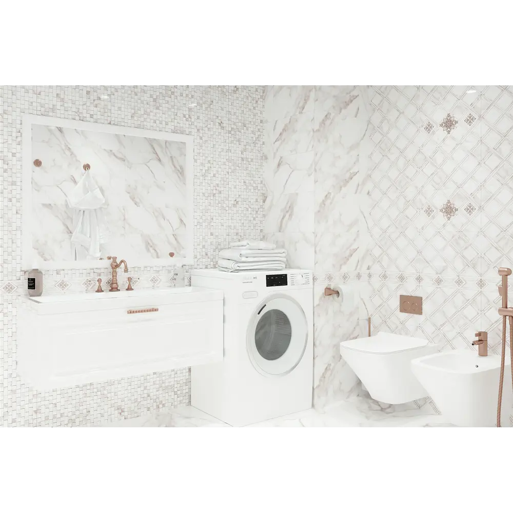 Декор настенный Calacatta Gold 40x25 см мрамор цвет бежево-золотой Santreyd STLM-2094445 - Вид №3