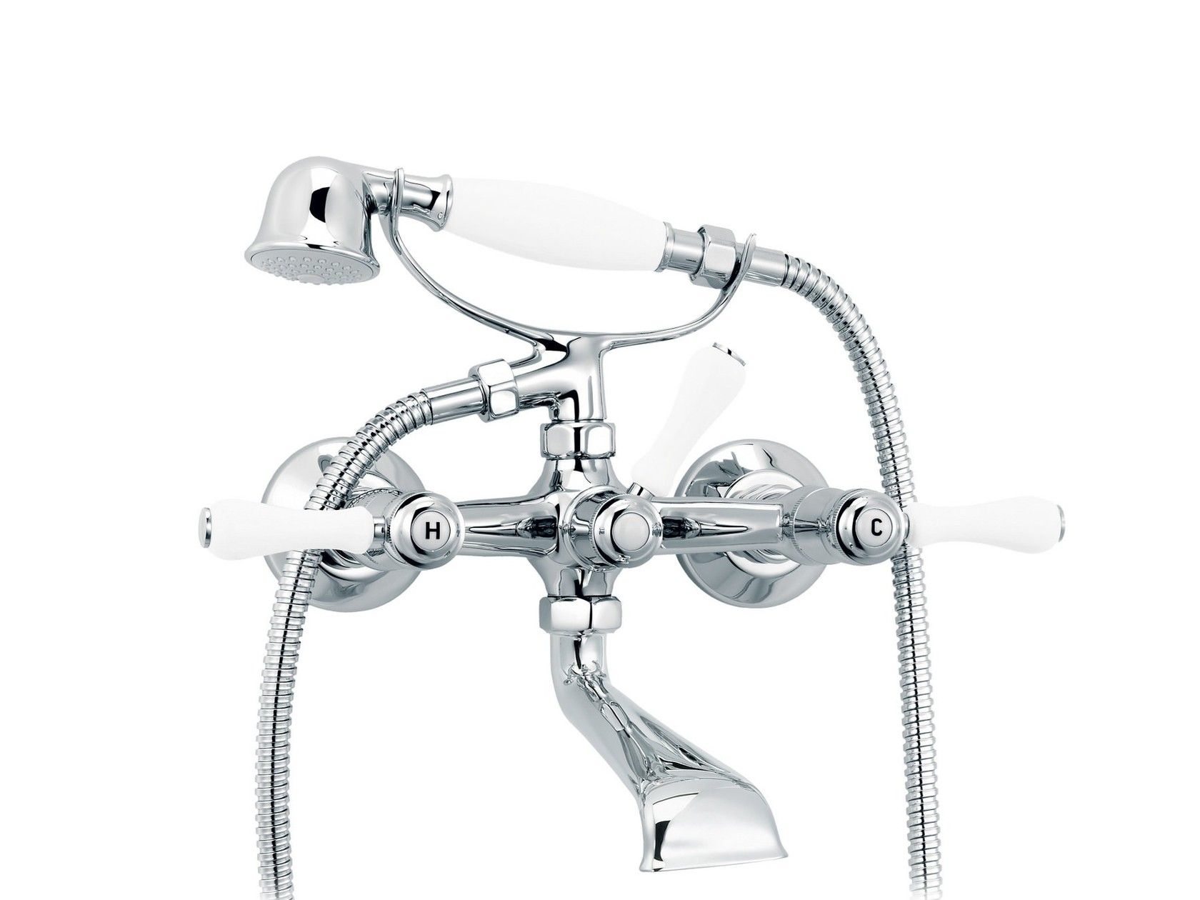 Настенный смеситель для ванны с 2 отверстиями и ручным душем rvb 1935 Лимож ARCH-00134602 - Вид №1