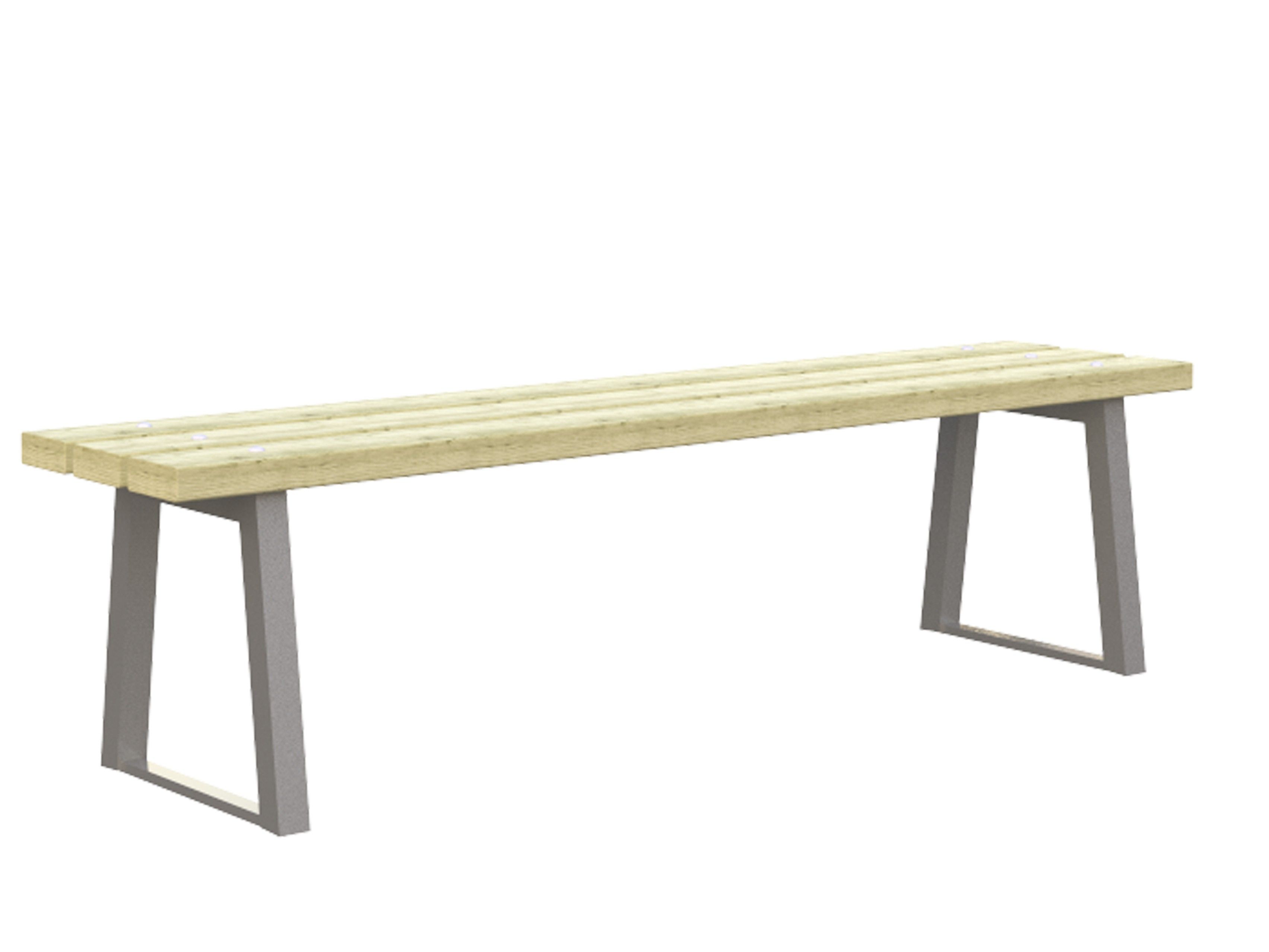 Стальная и деревянная скамья без спинки Lazzari Mediterraneo ARCH-00072718 - Вид №1