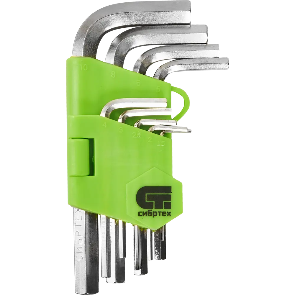 Набор ключей имбусовых шестигранных Сибртех 12317 1.5-10 мм, 9 предметов STLM-2073486 - Вид №1