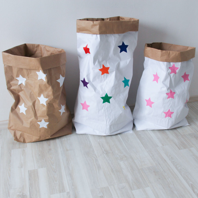 Эко-мешок для игрушек Small Stars из крафт бумаги VAMVIGVAM  282067 Белый;бежевый Santreyd  - Вид №1