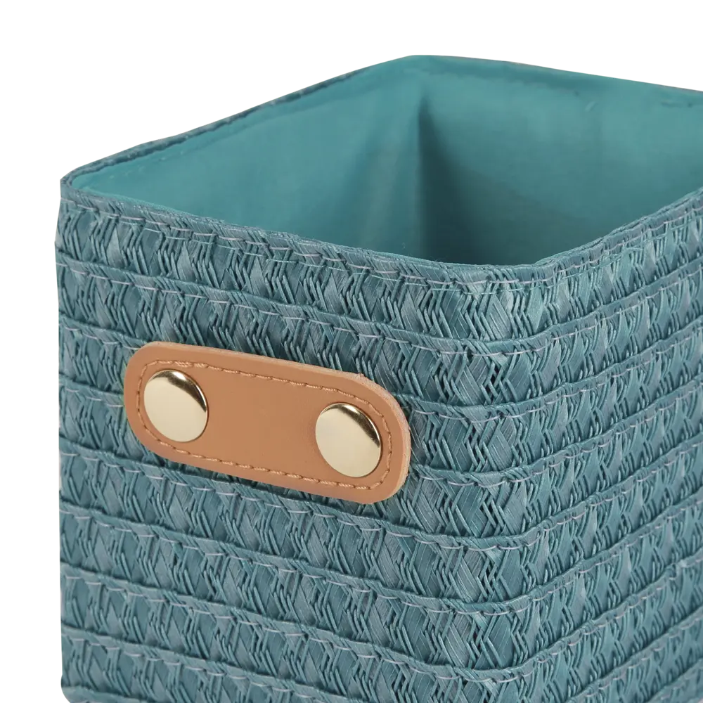 Набор корзин Sensea Paille 19x16x24.5 см цвет бирюзовый 3 шт STLM-2148755 - Вид №4
