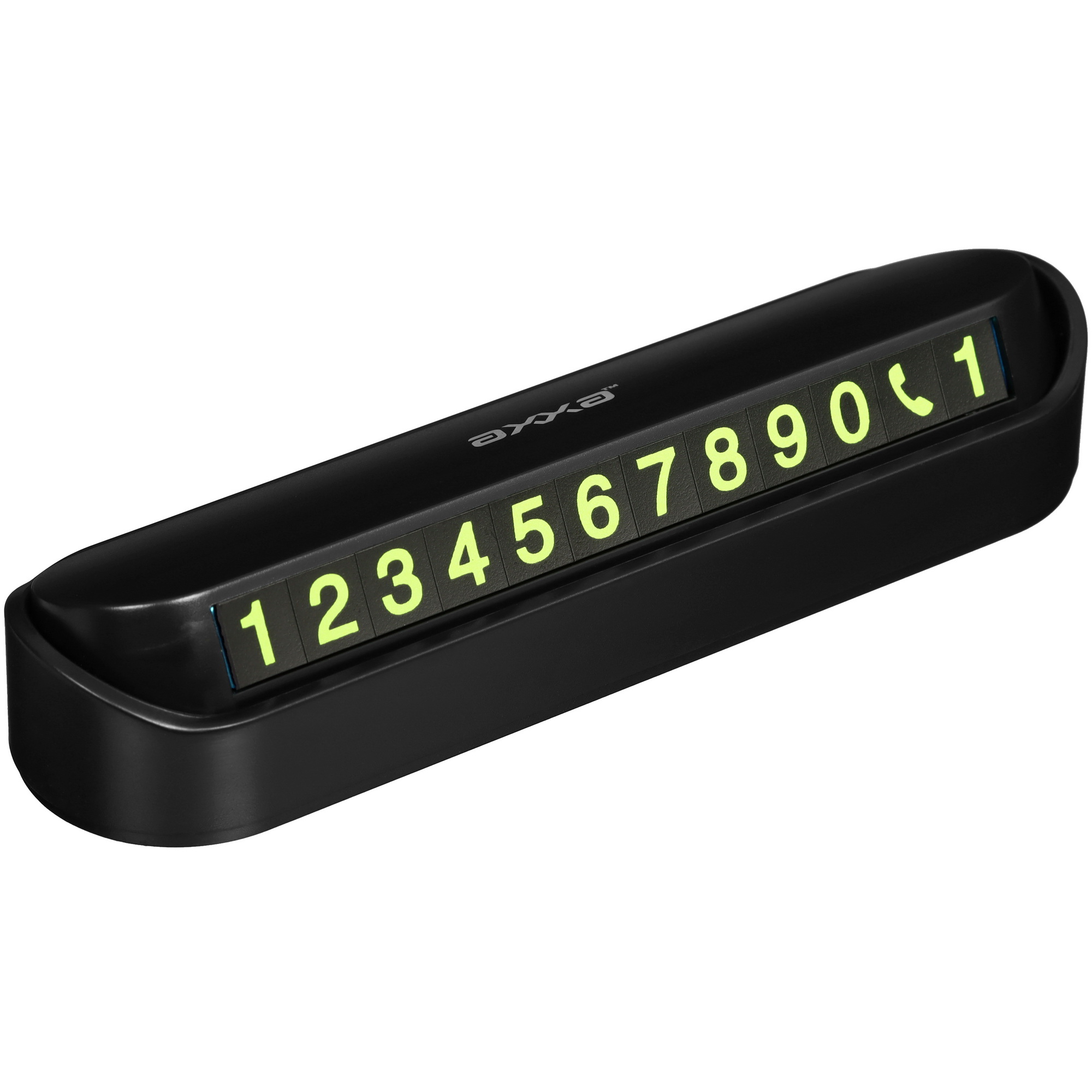 5476026 Парковочная автовизитка Axxa с номером телефона, чёрная STDN-0028680