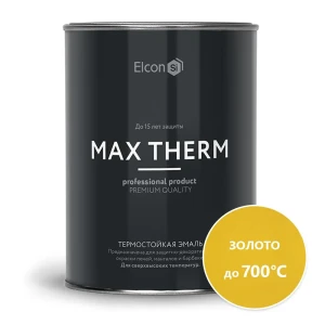 91922373 Эмаль Elcon термостойкая MAX Therm золото до 700ºС 0.8 кг STLM-1343899