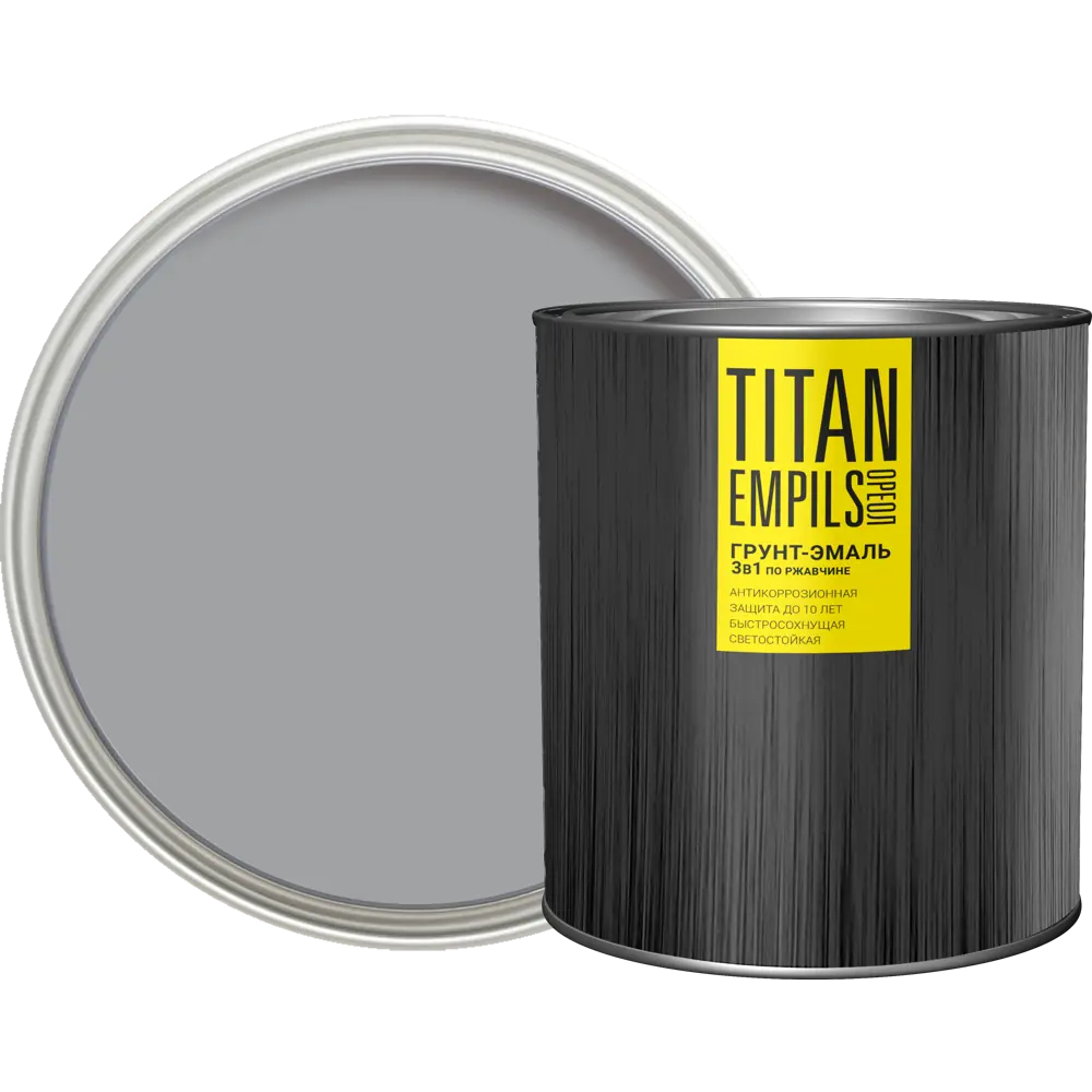 Грунт-эмаль по ржавчине Ореол Titan цвет серый 2.7 кг STLM-2054606