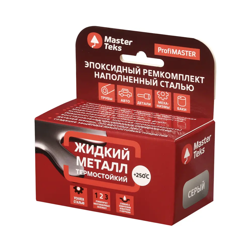 MasterTeks Жидкий металл - эпоксидный ремонтный состав со стальным наполнителем 84534382 STLM-0856324