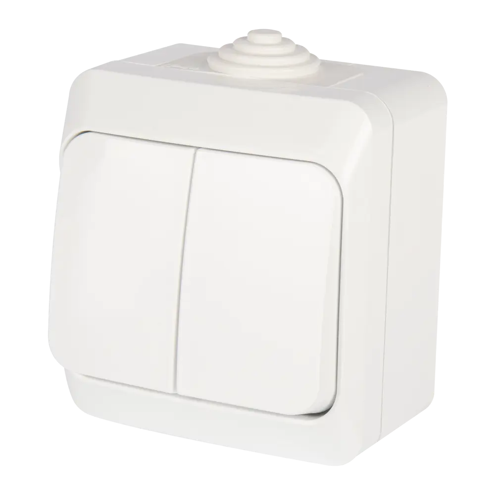 Выключатель влагозащищённый SYSTEME ELECTRIC Этюд с двумя клавишами 12513348 STLM-1107808 - Вид №1