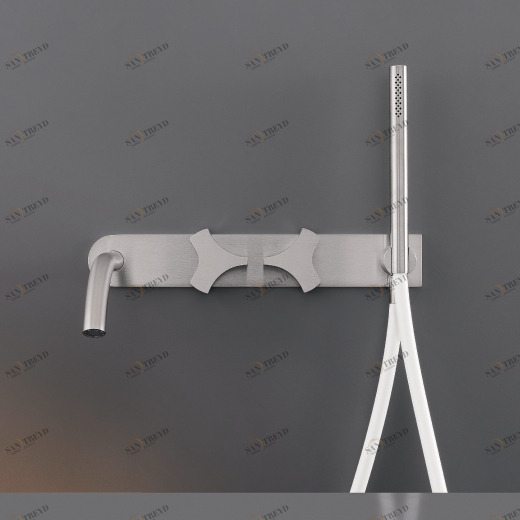 Настенный 2 прогрессивные смесители, установленные для ванной с носиком L. 170 мм и цилиндрическая ручного душа диаметр 18 мм  ZIQ44 CEADESIGN 