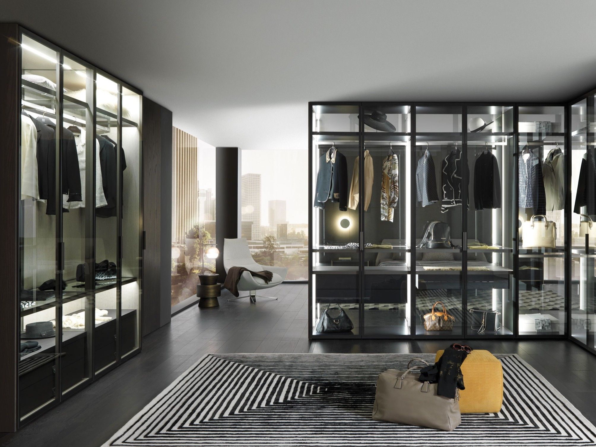 Модульная угловая гардеробная MisuraEmme PALO ALTO ARCH-00117270