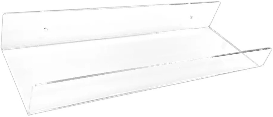 91568392 Настенная полка Velar 40x10.5 см пластик цвет прозрачный STLM-1098442
