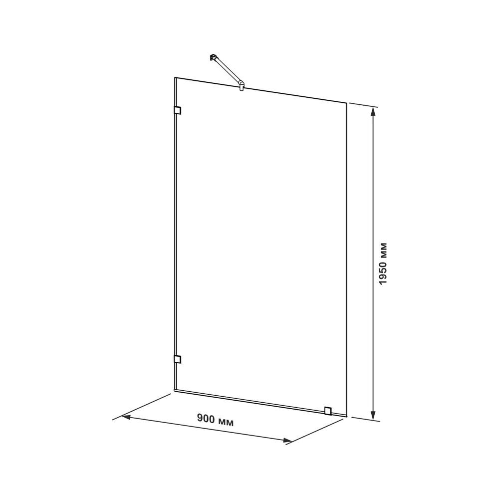 Santreyd «Классика» — Стеклянная душевая перегородка 90×195 см 18251941 STLM-0010105 - Вид №14