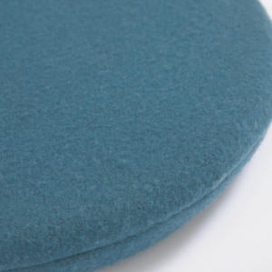 108479 Круглая подушка для стула из 100% шерсти синего цвета Ø 35 см La Forma Biasina