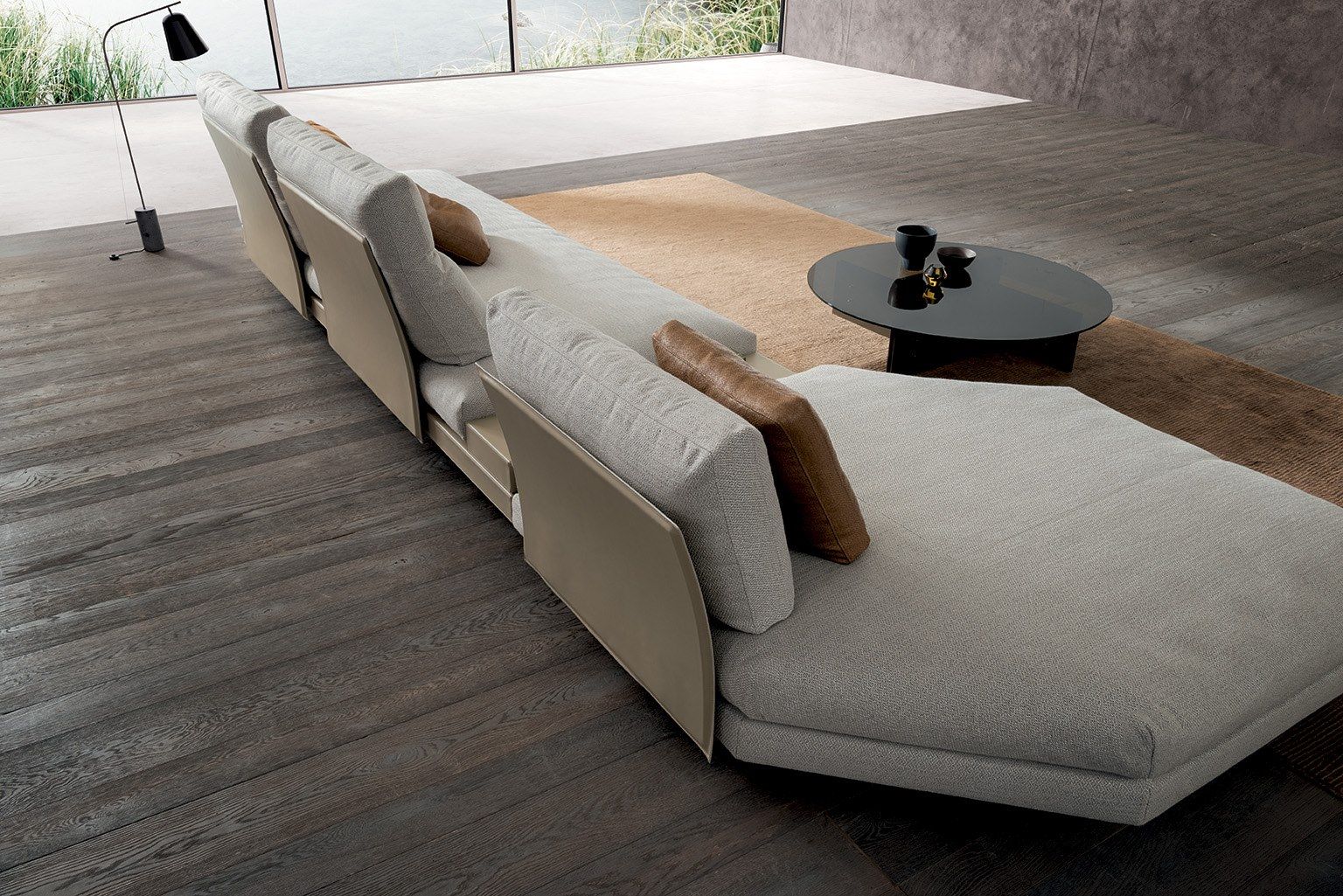 Секционный угловой диван из ткани VALENTINI камень ARCH-00081057 - Вид №10