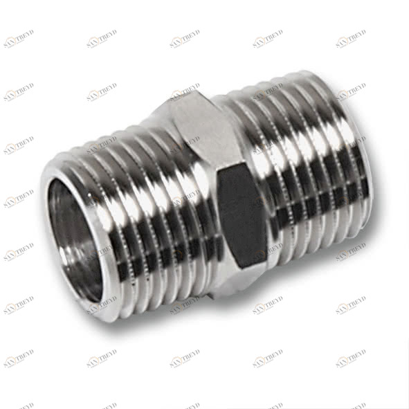 692801 SANHA 9280 ниппель двойн.резьб. нержавеющая сталь 1 мм 