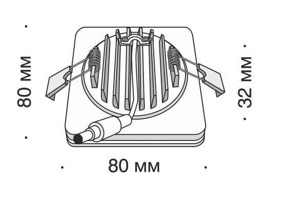 Алюминиевый квадратный светодиодный светильник Maytoni PHANTON ARCH-00123890 - Вид №5
