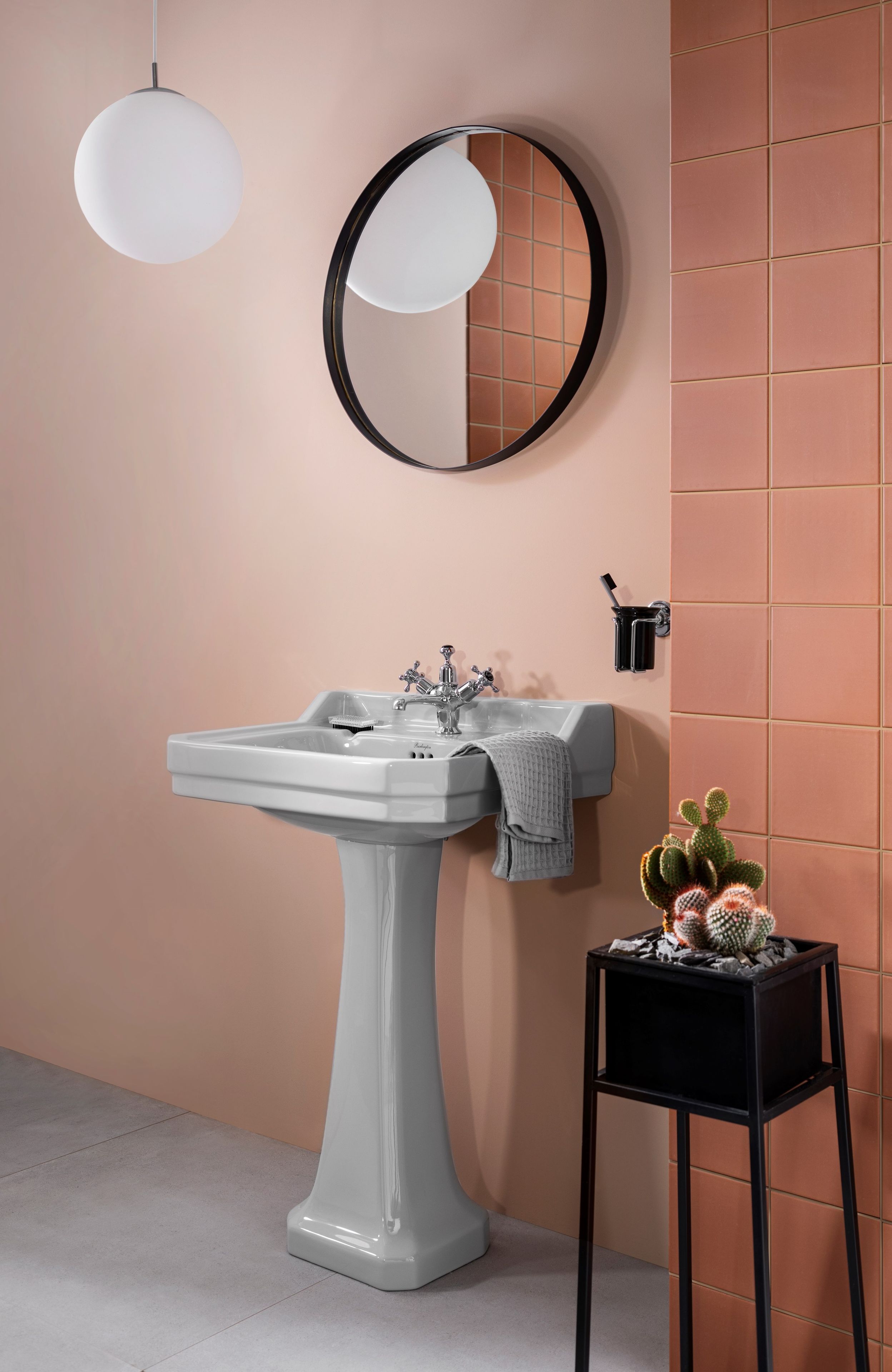 Прямоугольный умывальник из стекла на колонне Burlington На заказ ARCH-00028147 - Вид №13