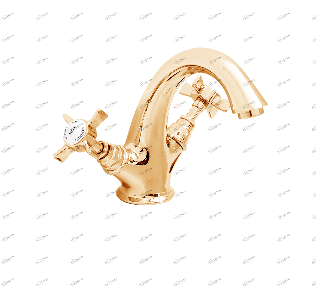 Gentry Home Смеситель для раковины Style на три отверстия с всплывающей пастой Ascot Темное золото GH101077 