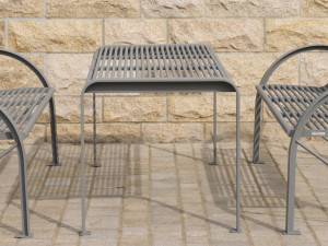 Прямоугольный стол из нержавеющей стали