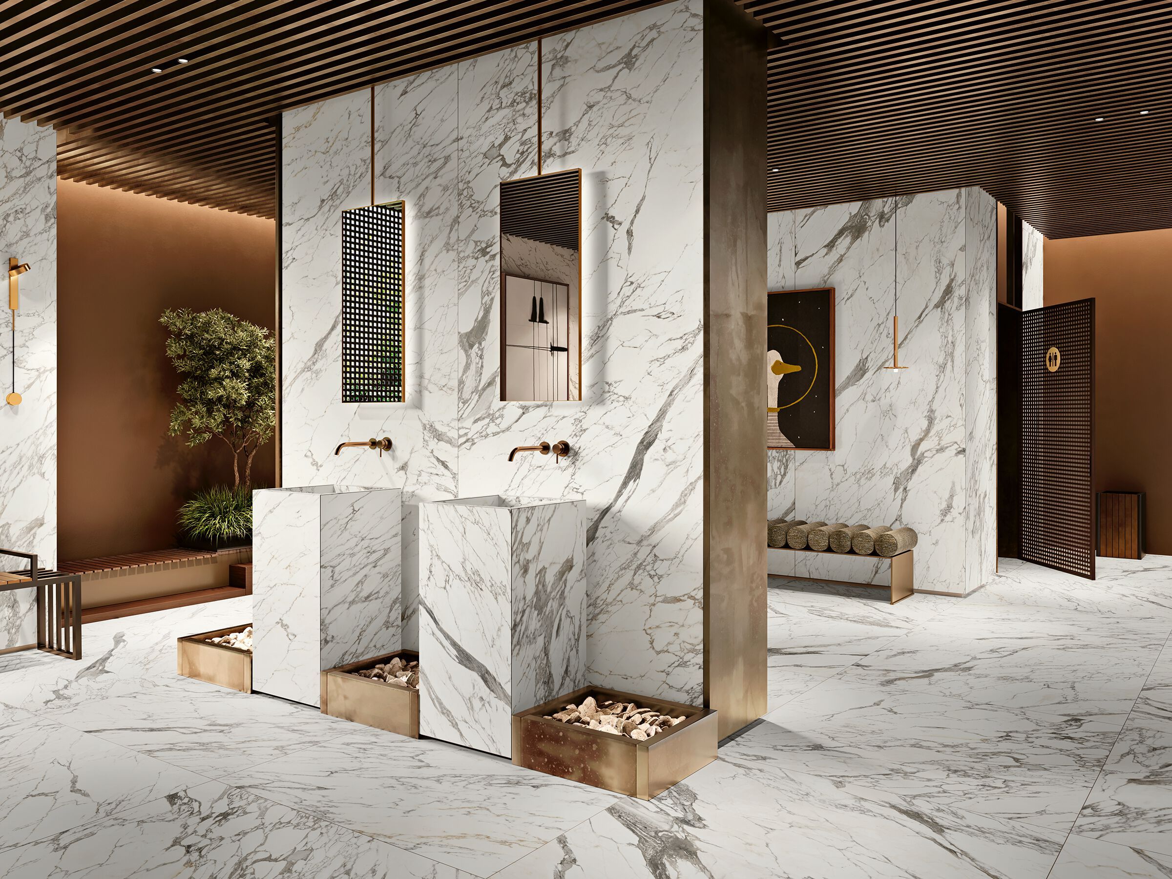 Пол / керамогранит с мраморным эффектом Revigrés ARCH-00123074 - Вид №1