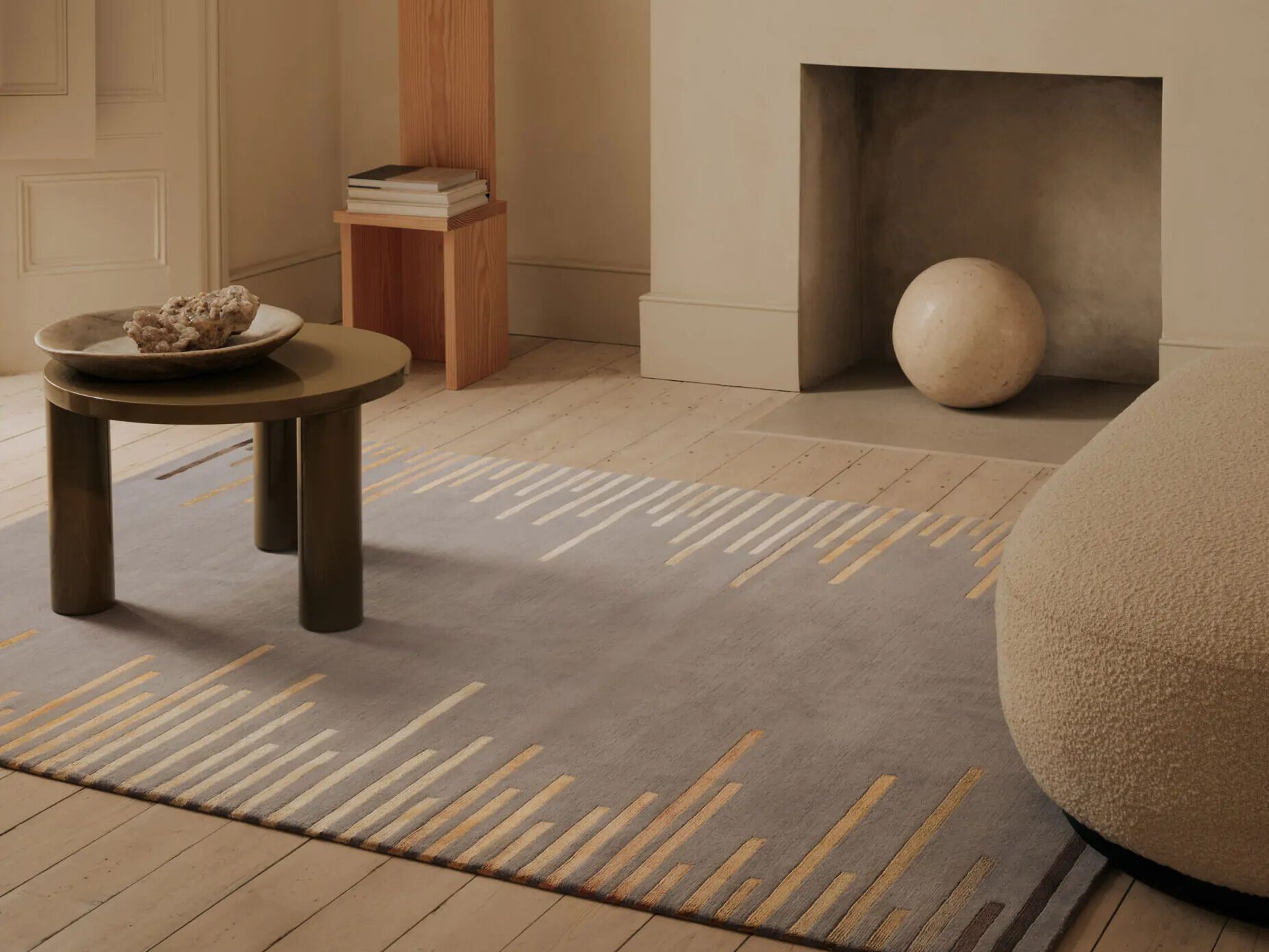 Изготовленный на заказ шерстяной и шелковый ковер ручной работы Deirdre Dyson Graduation ARCH-00007602 - Вид №1