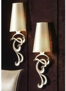CorteZari Настенный светильник из шелка Zoe gold 1488