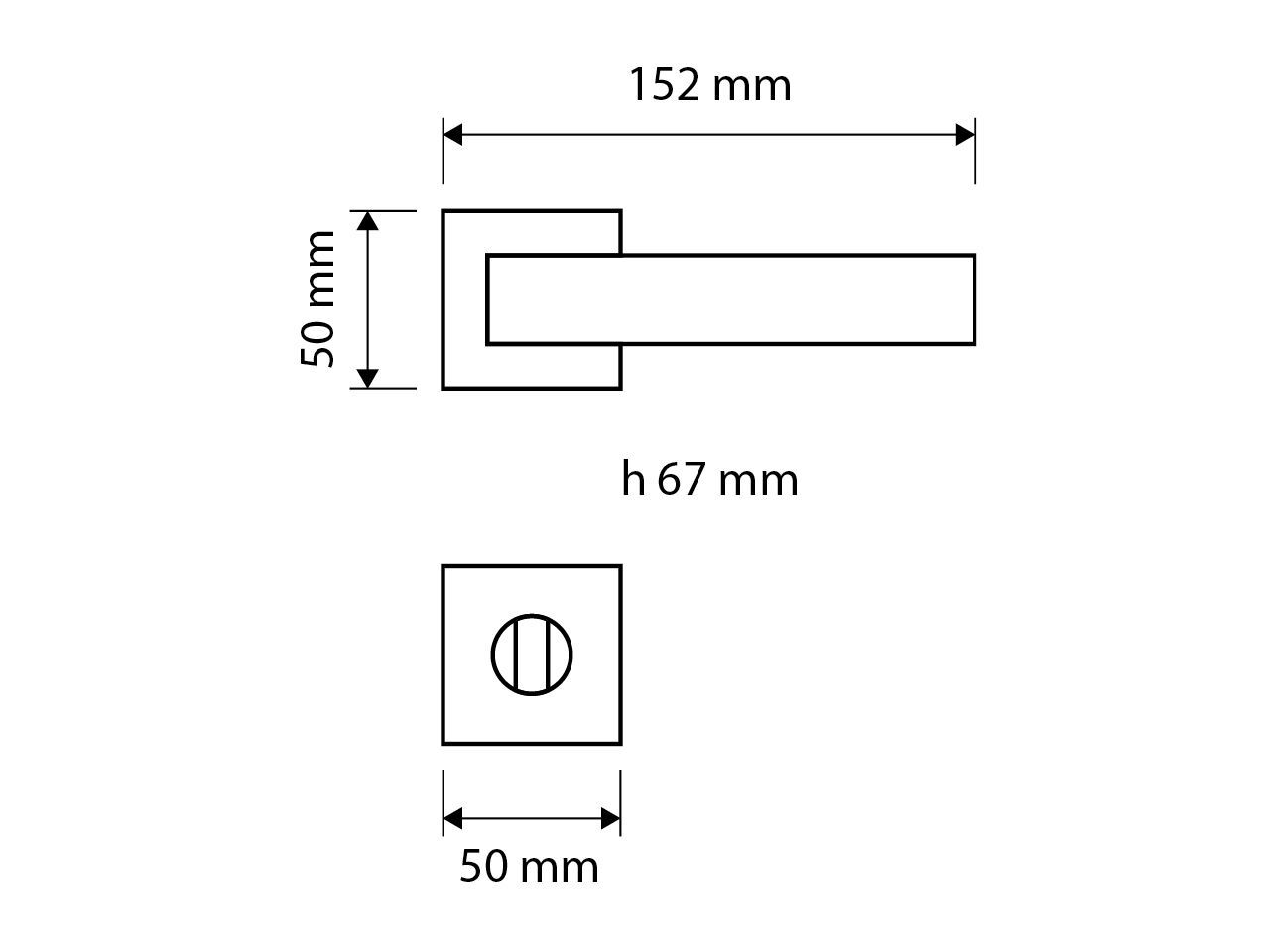 Латунная ручка с квадратной насадкой LINEA CALI' Turbo ARCH-00042511 - Вид №3
