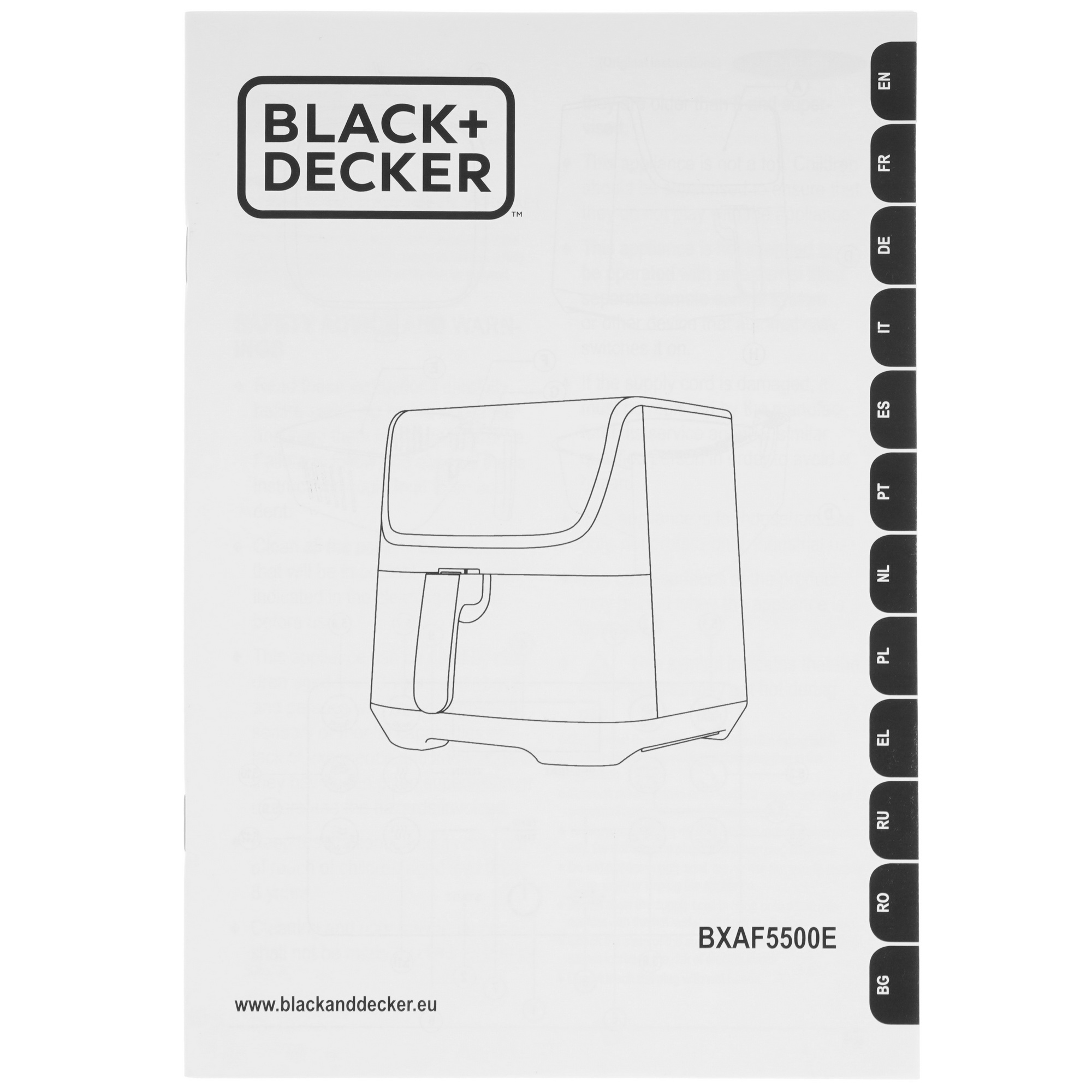 9056311 Аэрогриль Black+Decker BXAF5500E черный STDN-0051098 - Вид №5