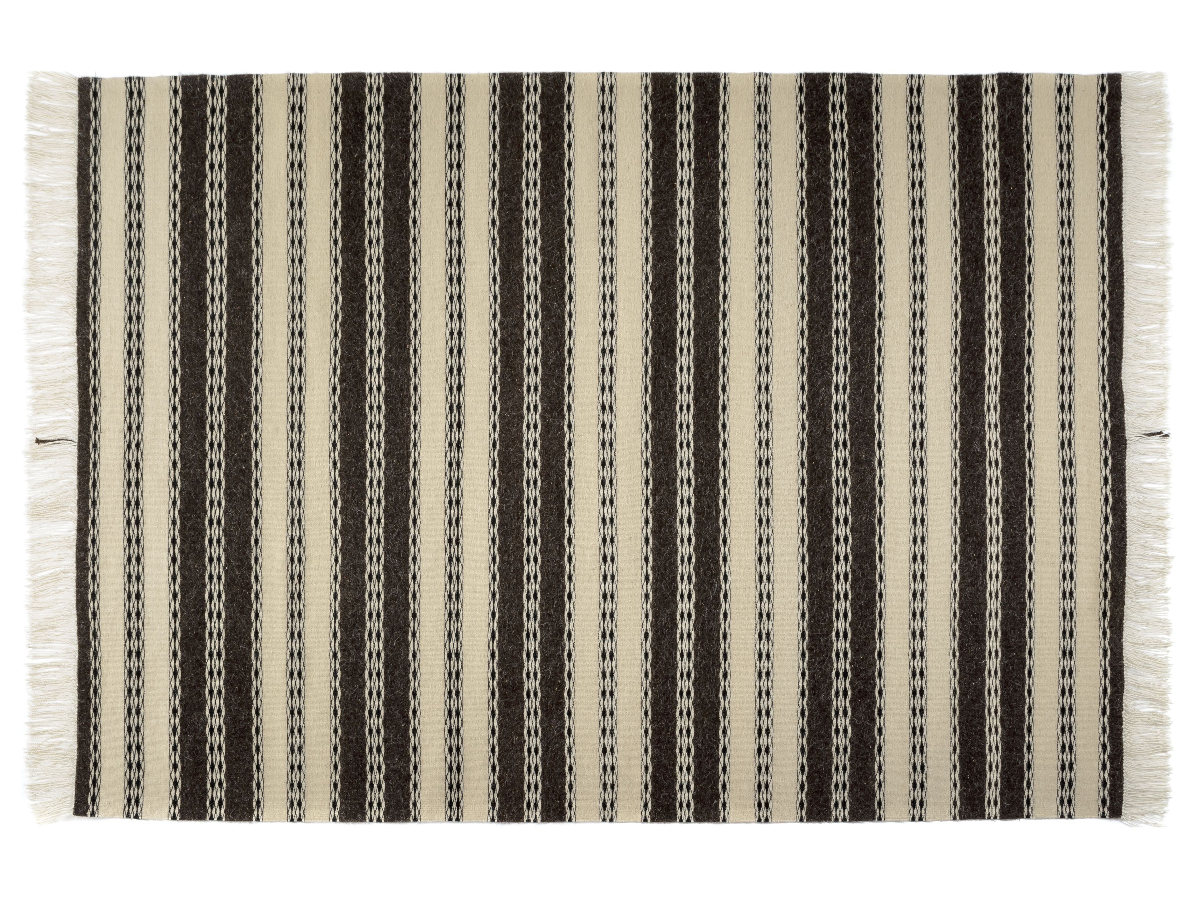 Полосатый шерстяной ковер ручной работы Eugenia Pinna Ambisues ARCH-00069776