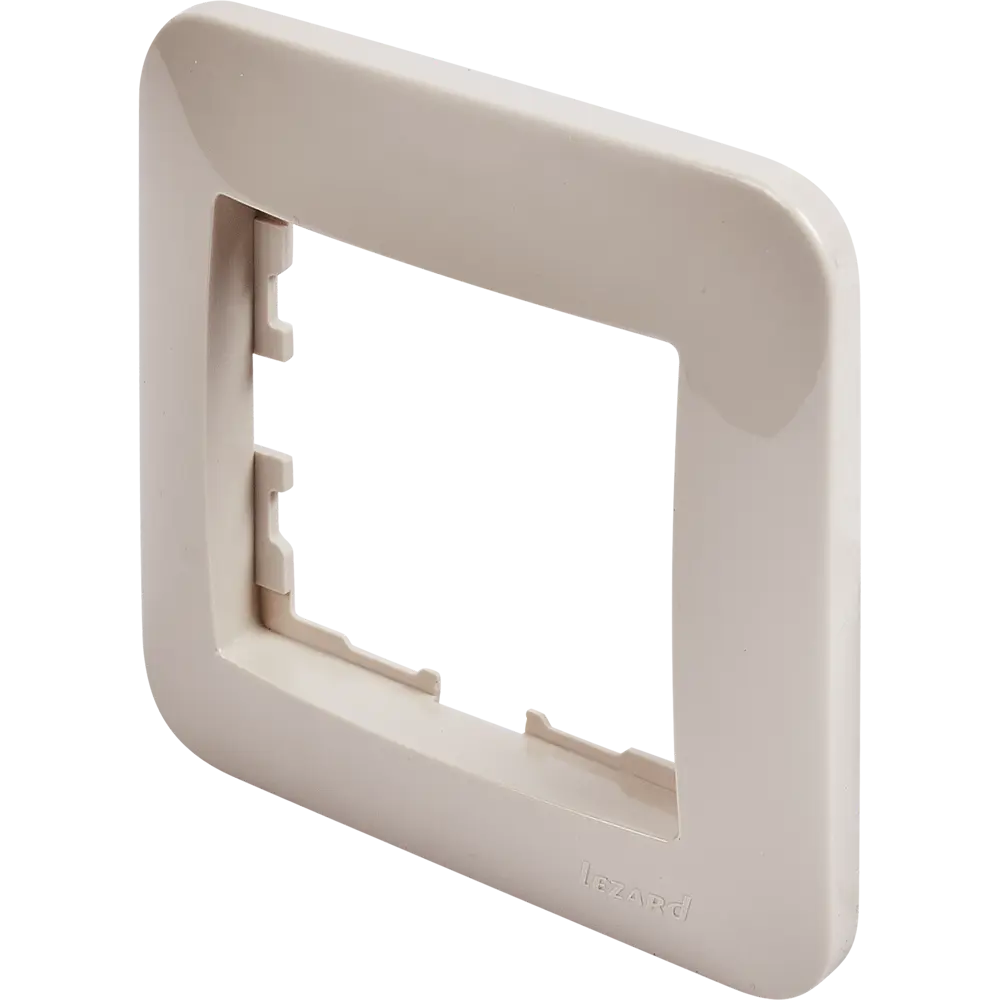 Рамка для розеток и выключателей Lezard Karina Life 1 пост горизонтальная цвет кремовый STLM-2004670 - Вид №2